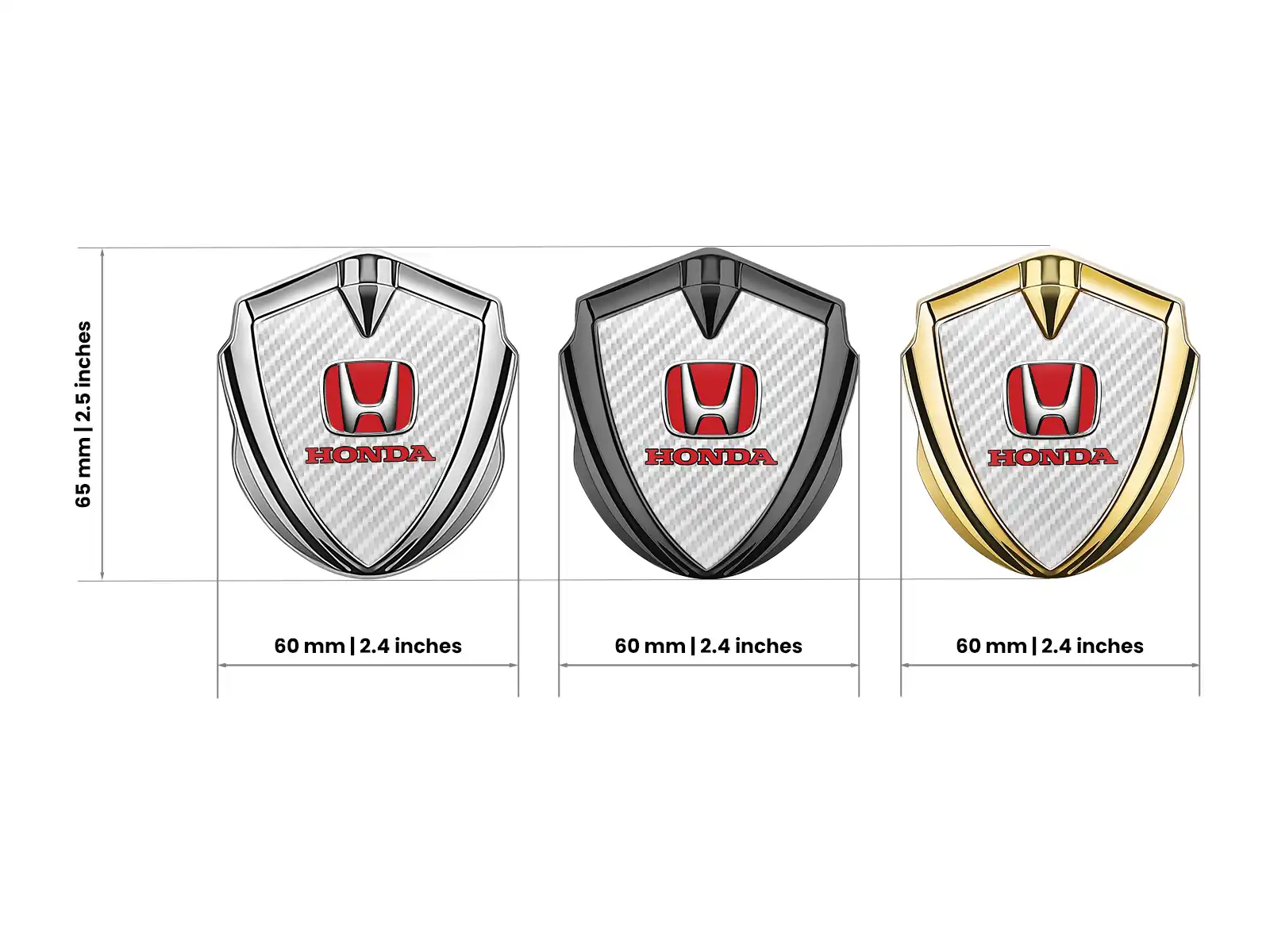 Honda Emblem Auto Abzeichen Renn Design Glänzend Finish